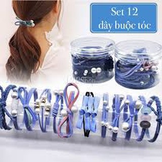Hộp dây buộc tóc 12 chi tiết