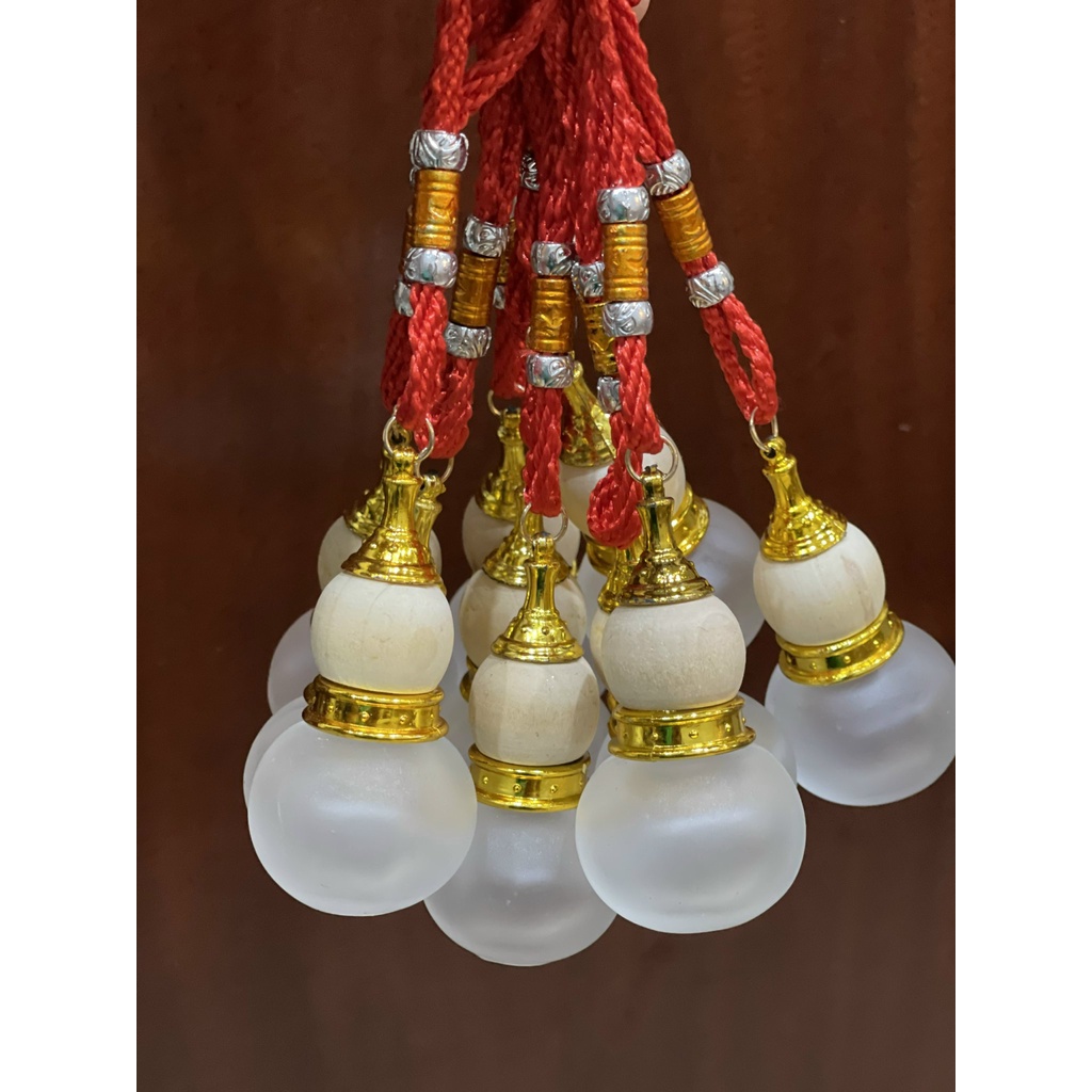 Combo 10 Bình đựng tinh dầu, nước hoa treo xe ô tô chuỗi ngọc phong thuỷ Sang chảnh Loại 1
