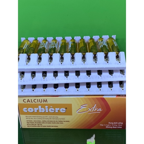 Calcium Corbiere Extra mới  hộp 30 ống * 10ml hoặc 5ml