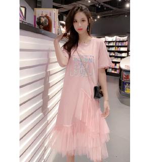 Đầm Nữ Dài Phối Lưới Thời Trang Hàn Quốc