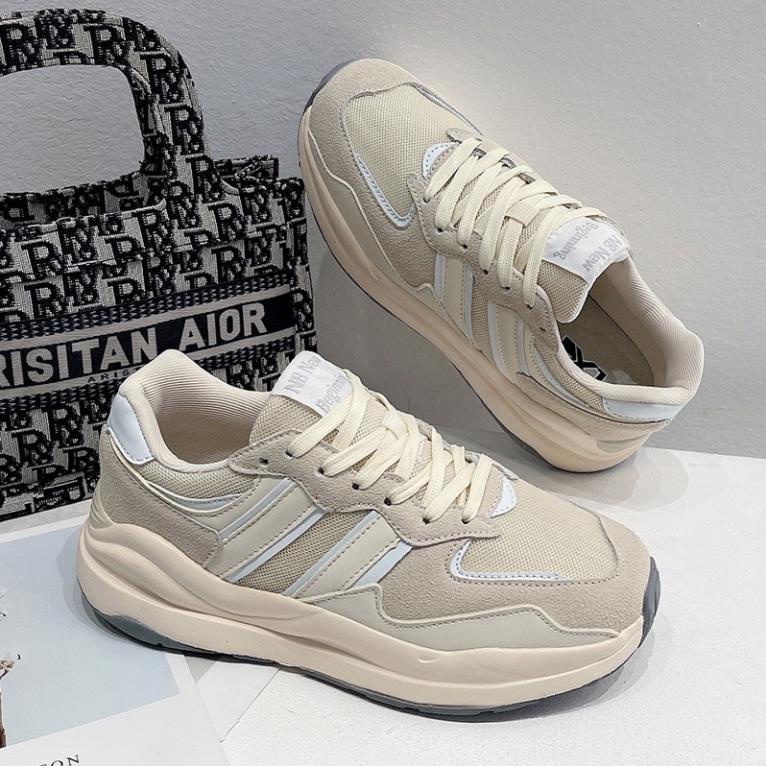 Giày thể thao sneaker nữ màu kèm đế xám , giầy ULZZANG độn đế quảng châu bản đẹp full box hot hit