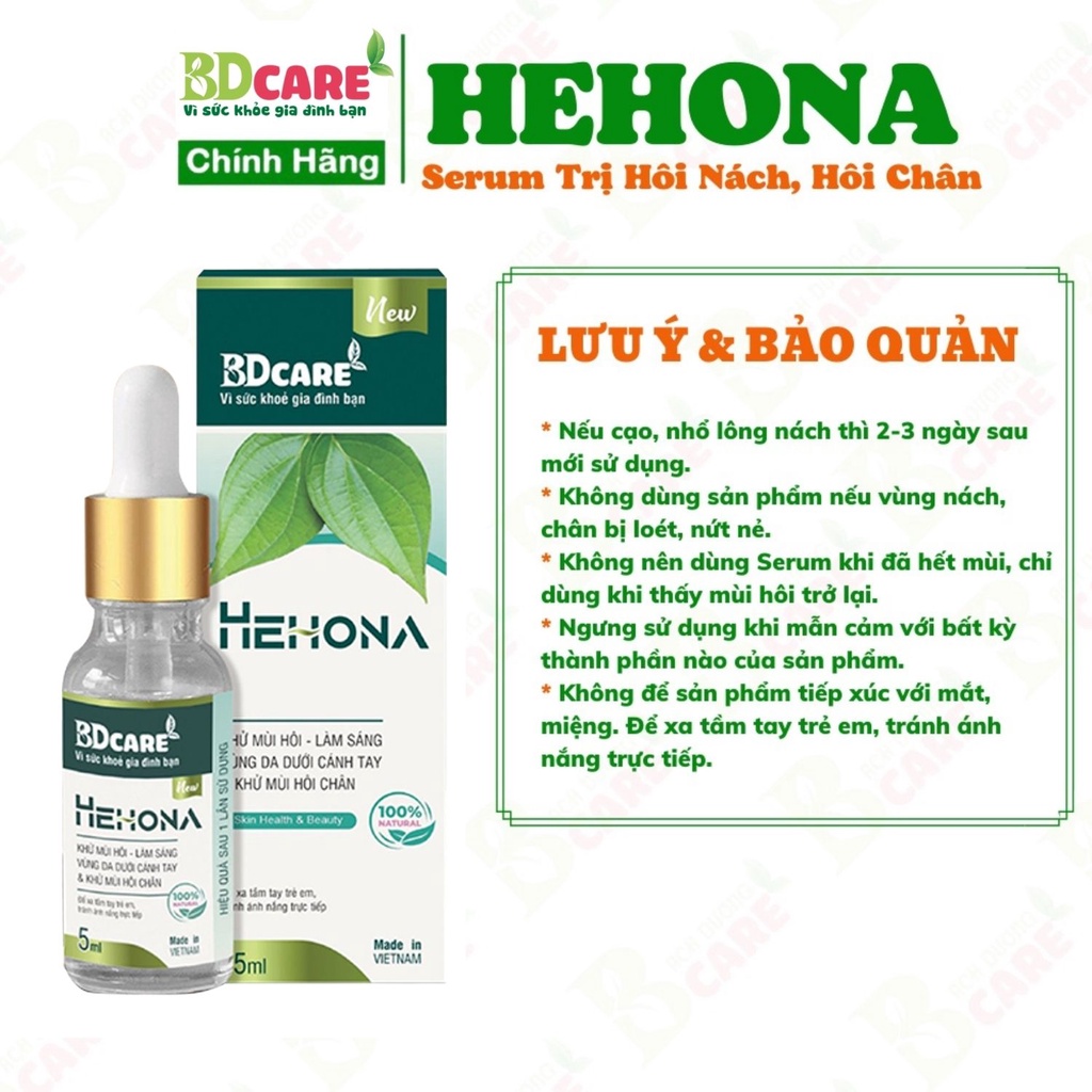 HEHONA - Serum khử mùi hôi nách &amp; hôi chân