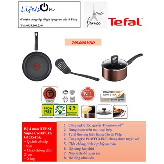 Bộ 4 món Tefal Super CookPlus G103S414