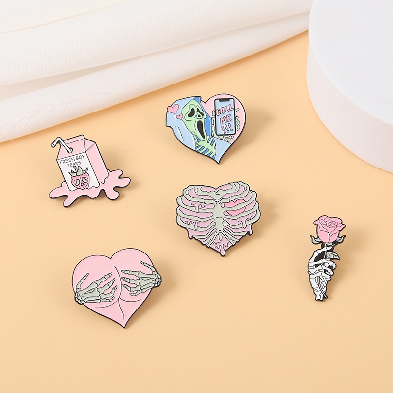 Ghim cài áo QIHE JEWELRY chất liệu cao cấp nhiều họa tiết ngộ nghĩnh