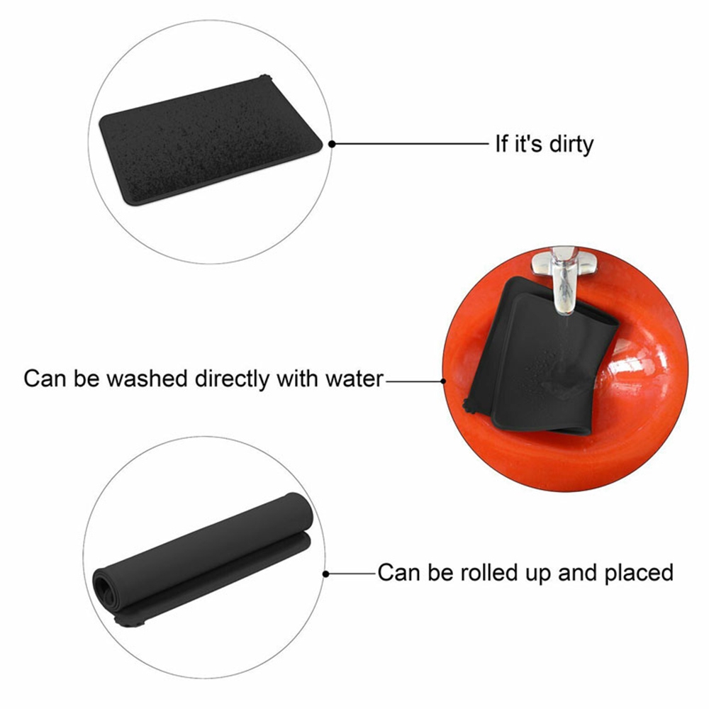 Thảm silicon lót bát ăn chống thấm nước tùy chọn màu sắc