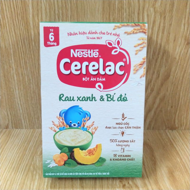 (DATE T21/21) 6M+ Bột ăn dặm CERELAC Rau xanh - Bí đỏ