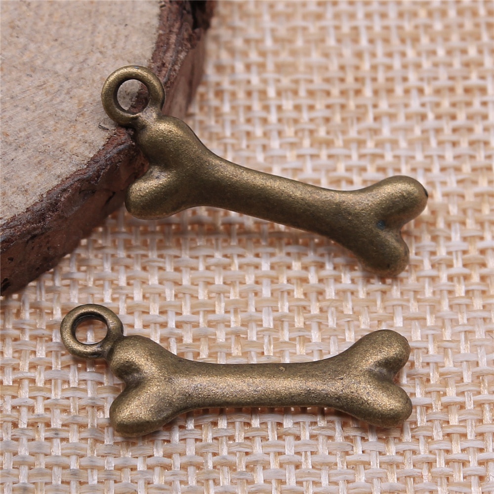 Charms Bộ Phụ Kiện Làm Trang Sức Hình Khúc Xương Chó diy