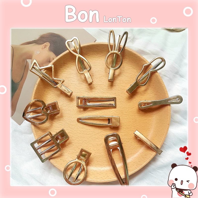 Kẹp tóc bằng kim loại nhiều kiểu dáng thời trang phong cấch Hàn Quốc siêu dễ thương