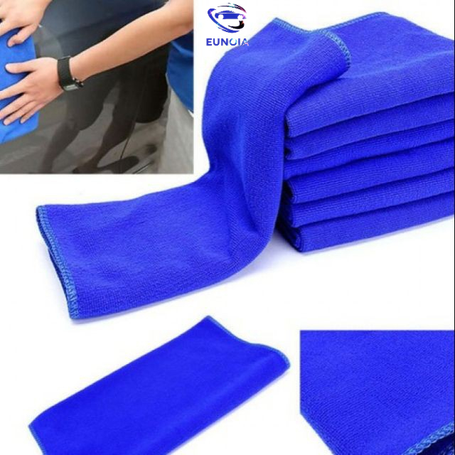 Khăn vuông microfiber lau xe ô tô xe hơi siêu thấm lau nhà bếp, kính 30x30, 30x65
