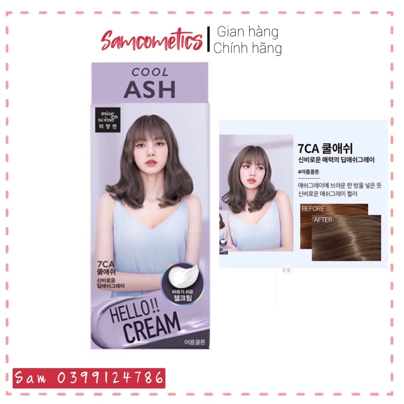 Thuốc nhuộm tóc tại nhà Hello Cream Miseen màu Cool Ash Nâu Xám Khói Blackpink