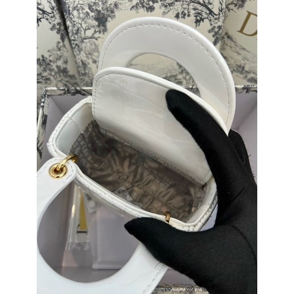 Túi Dr Lady Mini SPSL Sz 14cm Da bóng Tag Vàng Fullbox Bill+túi vải