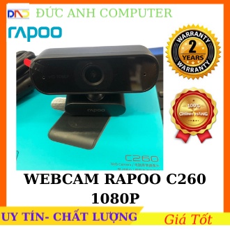 Webcam Rapoo C260 FullHD 1080p- Chính Hãng 100%, Bảo Hành 24 Tháng , Hình Ảnh Rõ Nét, Micro Giảm Tiếng Ồn Kép