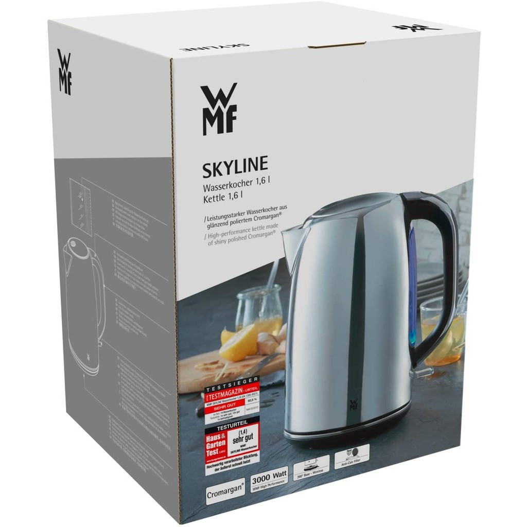 Ấm siêu tốc WMF SKYLINE 1,6L đun sôi nước cực nhanh - nhập khẩu Đức