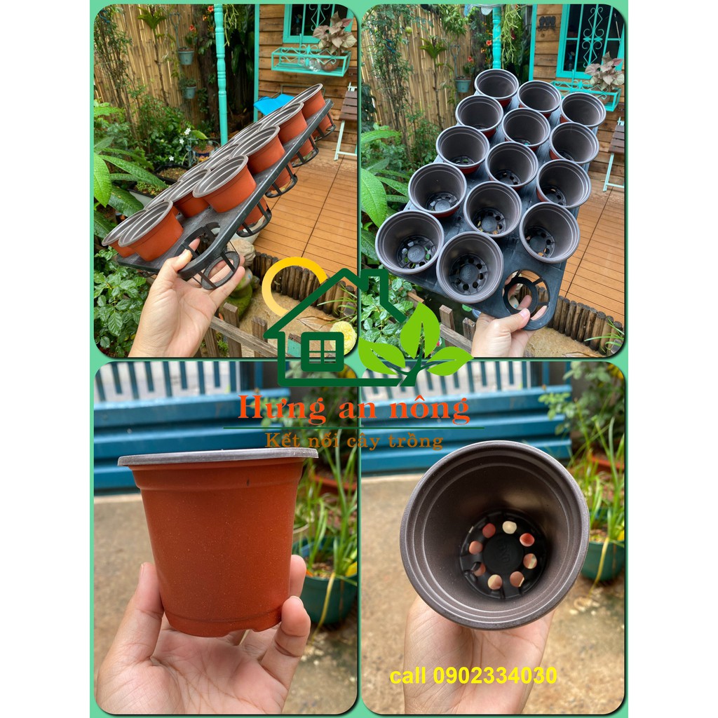 CHẬU NÂU L2 Size 8.5x7.5cm - Sét 100 Chậu nâu tròn nhựa mỏng ươm trồng cây ( lưu ý chậu nhẹ tầm 3g/cái )