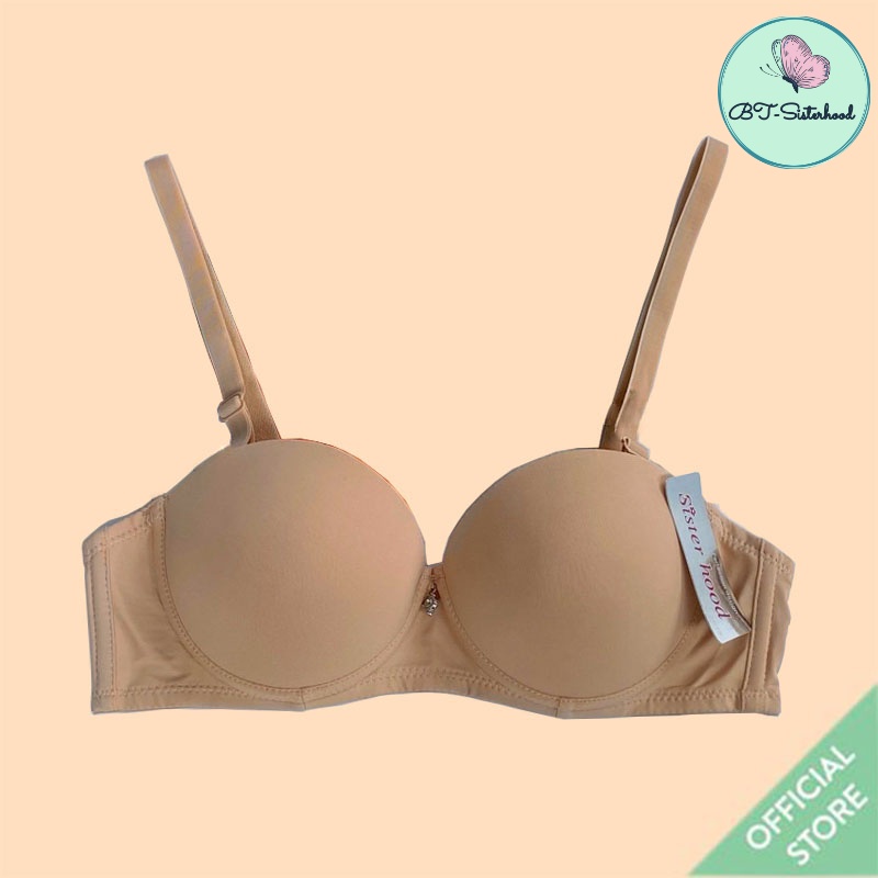 Áo ngực nữ Sister hood 6001 Thái Lan CUP NGANG quả trơn, mút vừa, có gọng nâng đẩy cho ngực nhỏ, thích hợp mặc áo dài