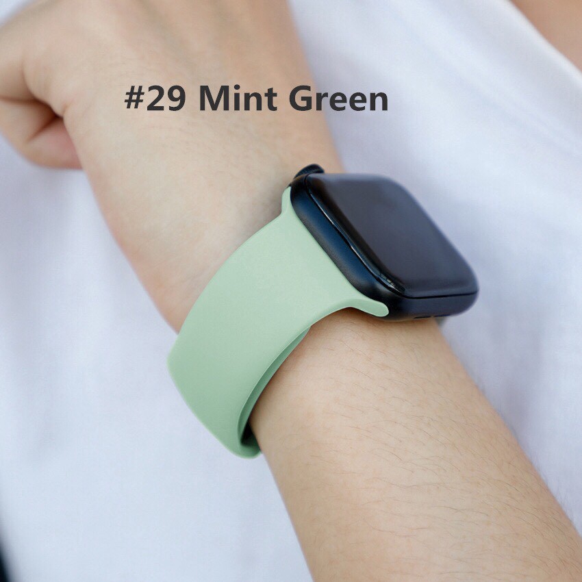 Dây đeo silicon thay thế cho đồng hồ thông minh đeo tay 38mm 40mm 42mm 44mm _ Nini.case