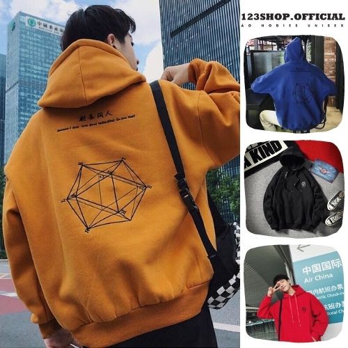 Áo Hoodie Nam Nữ Form rộng chống nắng Có 4 Màu, Unisex hình Lập Phương Ulzzang 123SHOP