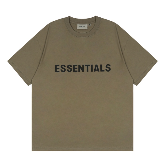 Áo Thun Silicone Ngắn Tay In Chữ Fear of God FOG tshirt Essals Cho Cặp Đôi