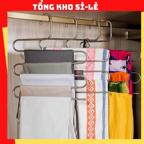 MÓC TREO QUẦN ÁO MA THUẬT NHIỀU LỚP INOX 88008 tổng kho sỉ vp88