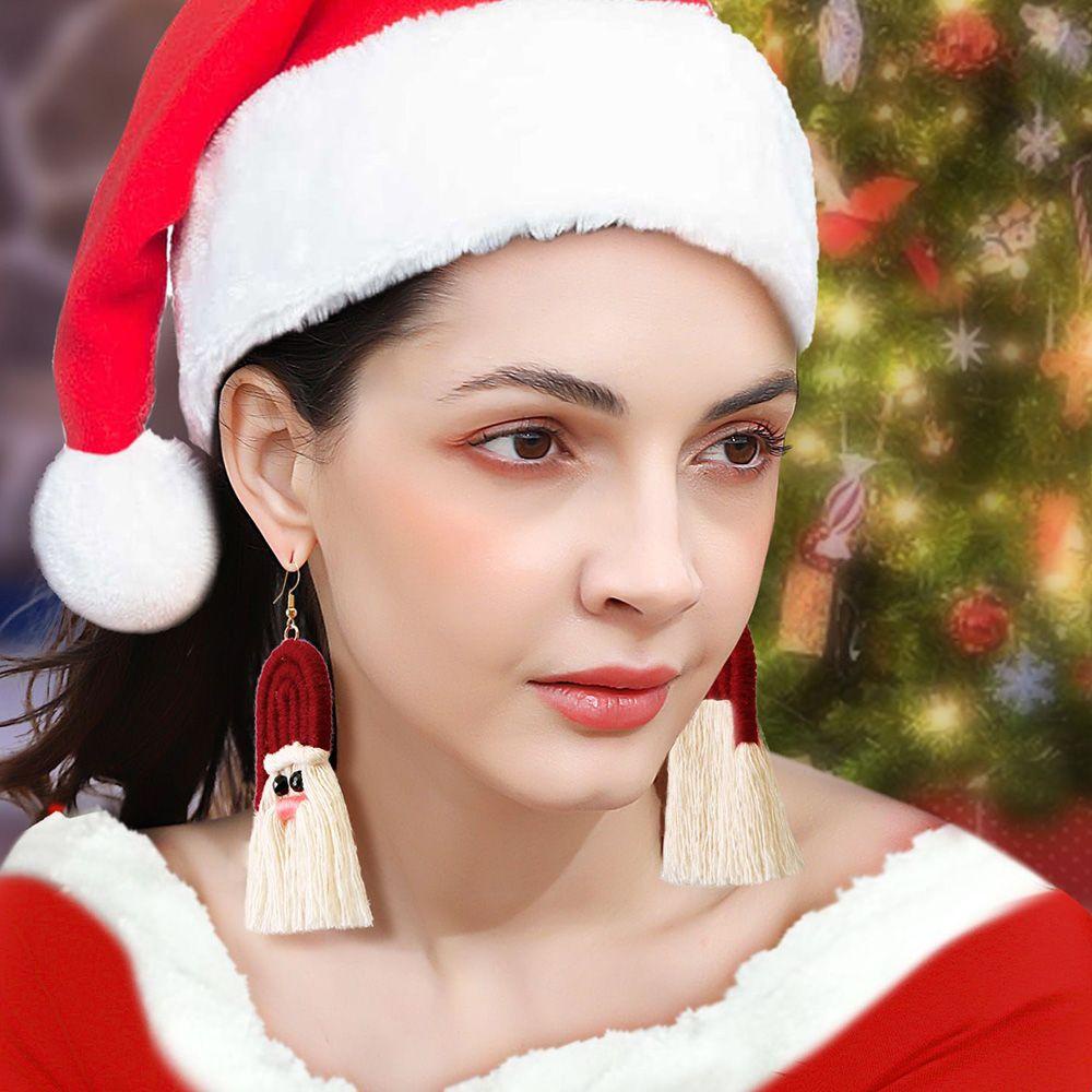 Bông Tai Họa Tiết Giáng Sinh Hoạt Hình Màu Sắc Ngọt Ngào Xinh Xắn