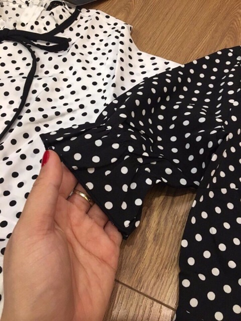 Váy XOÈ CHẤM BI KÈM HÌNH THẬT