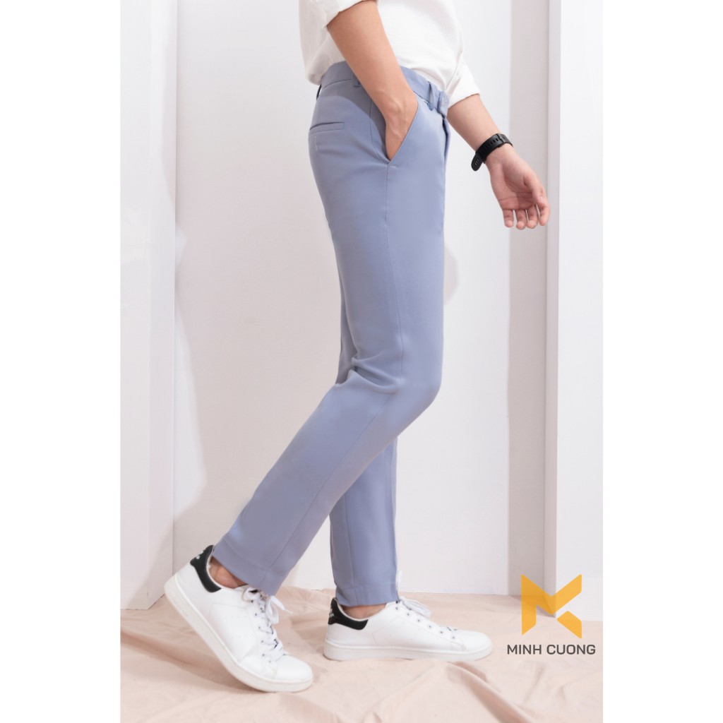 Quần âu nam đẹp (đen, xám, xanh than) dáng ôm vải co giãn phong cách thời trang nam hàn quốc | BigBuy360 - bigbuy360.vn