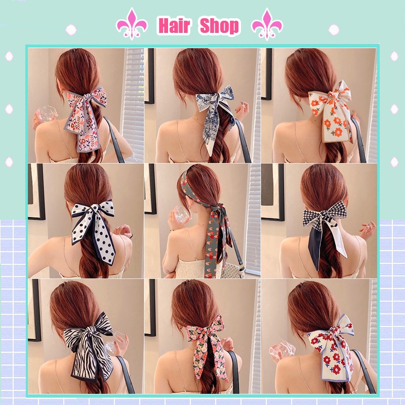 Dây Cột Tóc Ruy Băng Phong Cách Hàn Quốc Cổ Điển Thời Trang Cho Nữ