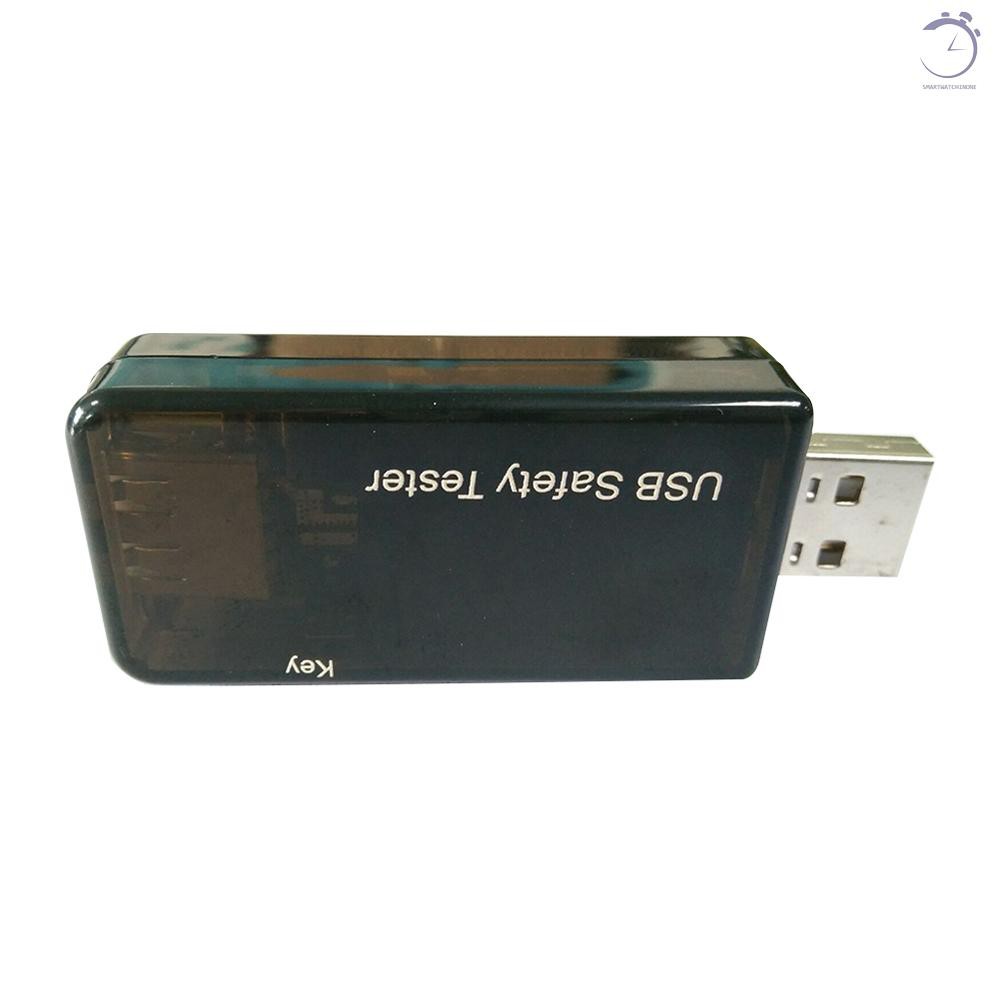 Máy đo điện áp kỹ thuật số USB Máy đo điện áp hiện tại DC 5.1A 30V Bộ đo điện áp khuếch đại Kiểm tra tốc độ của bộ sạc Cáp Dung lượng của ổ cắm điện Màu đen♠