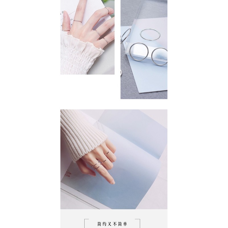 NHẪN BẠC TA TRƠN -SIÊU ĐẸP- PHONG CÁCH HÀN QUỐC