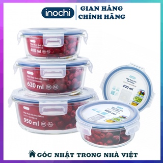 Hộp Đựng Thức Ăn Thuỷ Tinh, Bảo Quản Thực Phẩm Sử Dụng Được Trong Lò Vi Sóng Hình Tròn Sạch Sẽ Tiện Lợi 400/620/950ml
