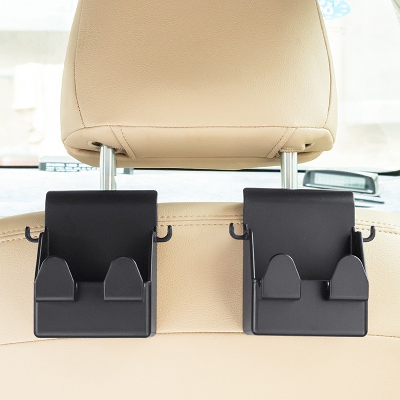 Giá Đỡ Điện Thoại/Túi Xách Bằng ABS 2 Trong 1 Gắn Sau Ghế Xe Hơi Tiện Dụng