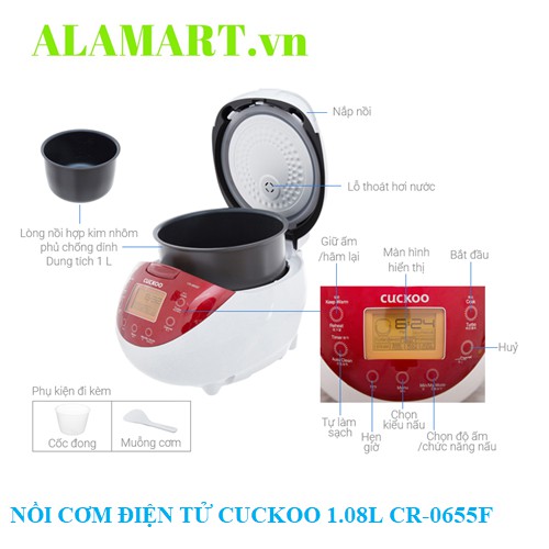 Nồi cơm điện Cuckoo CR-0655F (1.08L)