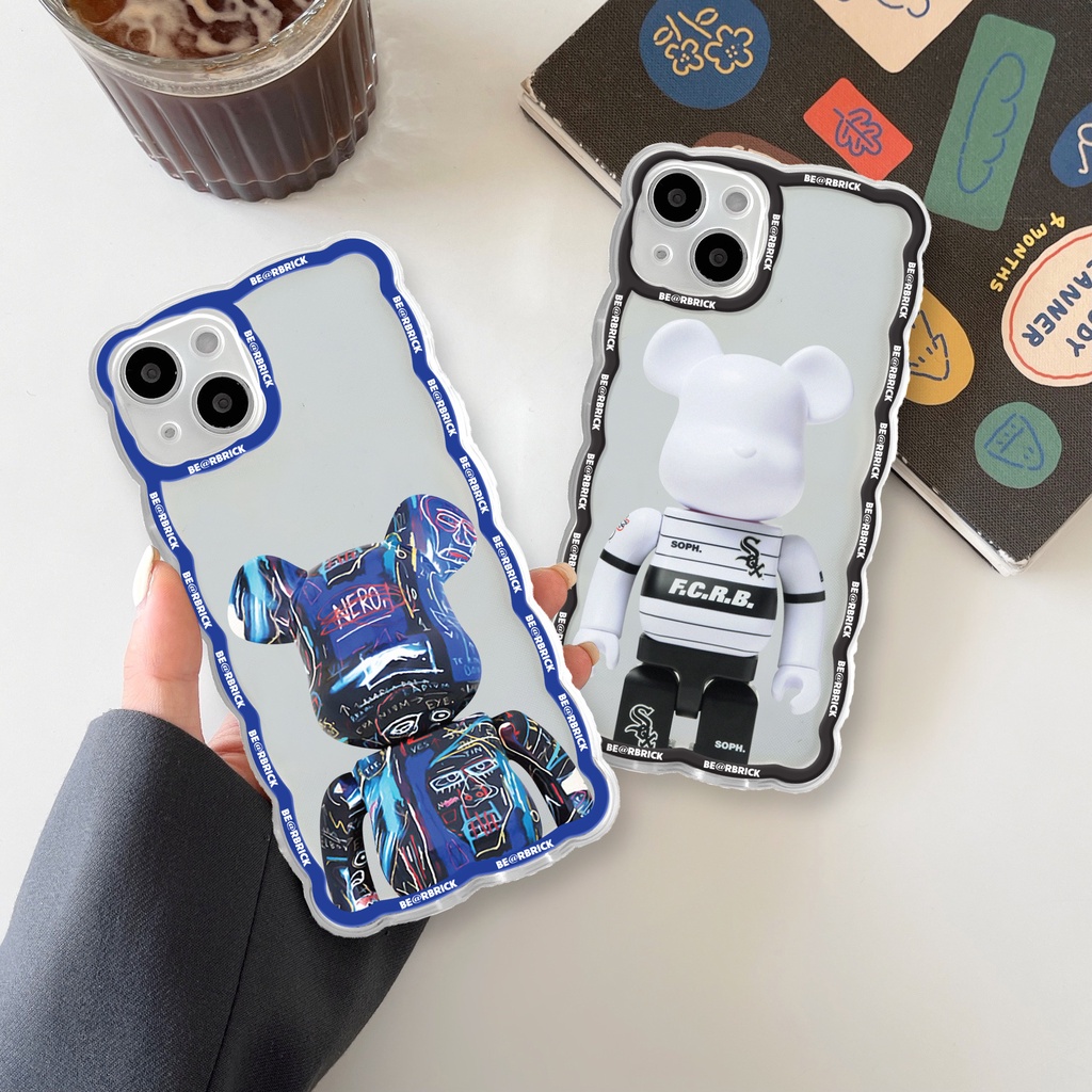 Ốp lưng iphone trong lượn sóng bearbrick FCRB 6/6plus/7/7plus/8/8plus/xs/11/12/13/pro/max/plus/promax-Sale Hot G2-5