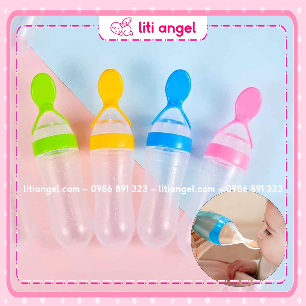Bình thìa ăn dặm silicon cho bé 120ml