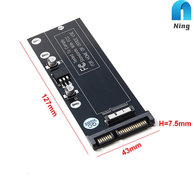Bảng Mạch Chuyển Đổi Ning SSD Sang SATA 2011 2012 Cho MacBook Air & PRO RETINA 7+17pin & 6+12pin SSD