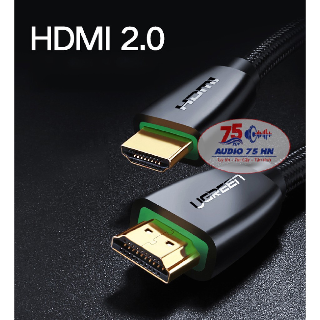 Cáp HDMI UGREEN 2.0 HD118 Support 3D, 2K/144Hz, 4K/60Hz - Tích Hợp Ethernet Bọc Lưới Cao Cấp