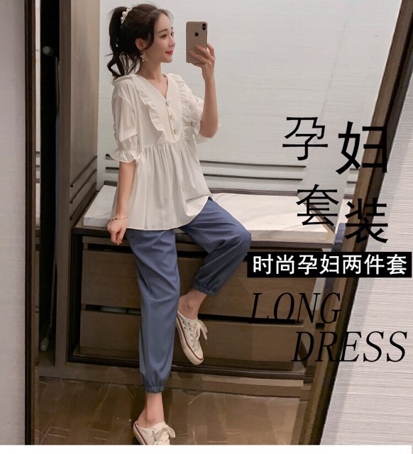 đồ bộ bầu lửng chất đẹp mát mặc hè siêu xinh hợp thời trang hàng quảng châu cao cấp có big size 90kg sẵn hàng
