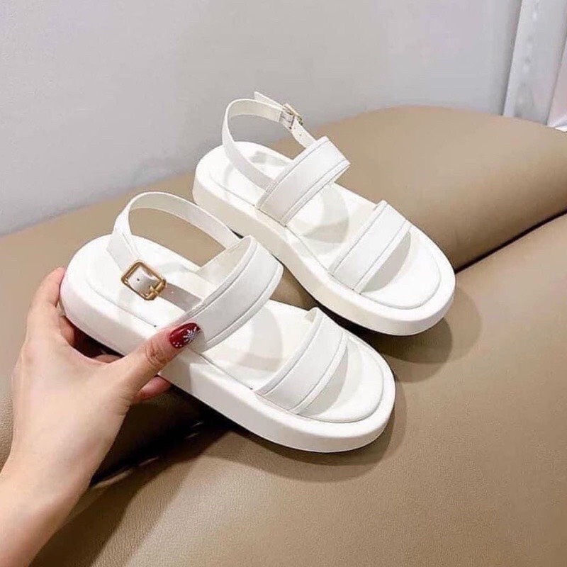 Sandal nữ, dép 2 quai ngang có quai hậu đi học, đi chơi thời trang DS3M, đế cao su mềm chống trơn truợt