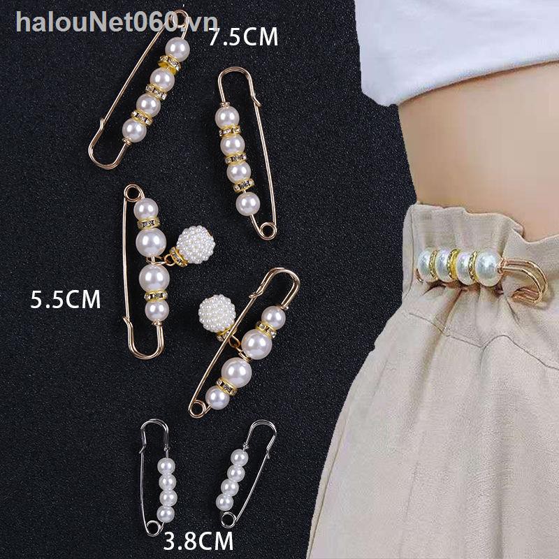 ✿Ready stock✿  pin fixed trousers waist change small artifact waistline anti-glare buckle clothes adjustment elastic brooch female