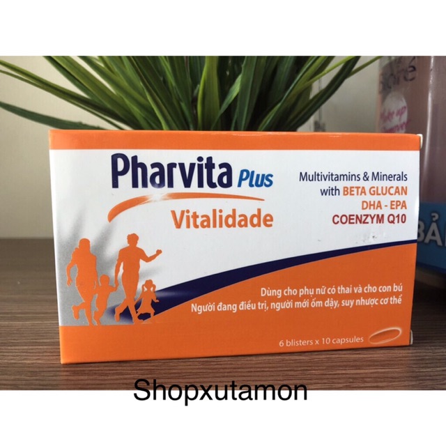 (CHÍNH HÃNG) Pharvita Plus Bổ Sung Vitamin Và Khoáng Chất (Hộp 60 Viên )