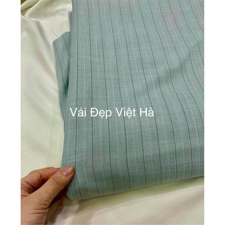 Vải tếch kẻ đôi sịn sò