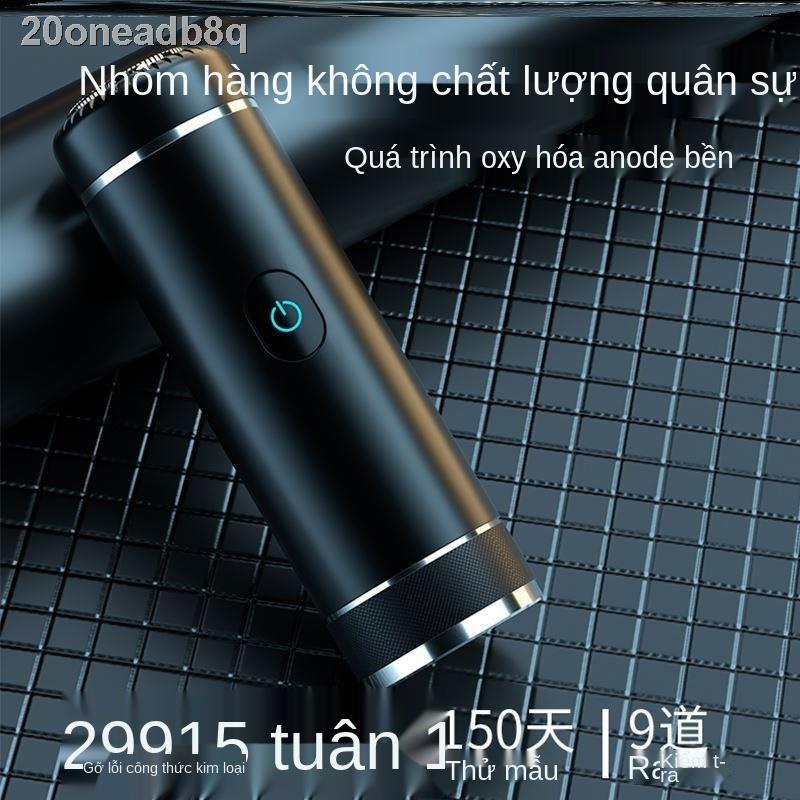 Công nghệ Đức 3 trong 1 Dao cạo tuabin đầu đơn 6D hợp kim du lịch di động mini nổi vòng đôi nhỏ gọn và dễ mang theo
