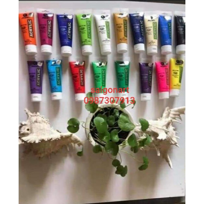 Màu Vẽ Acrylic Chuyên Vẽ Vải, Áo Maries,Mont Marte Tuýp 75ml