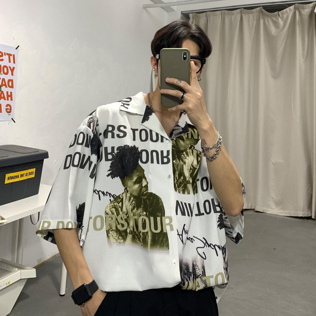 Sơ mi lụa unisex from rộng nam nữ , áo sơ mi nam nữ vải voan lụa mịn mát free size 40kg - 70kg