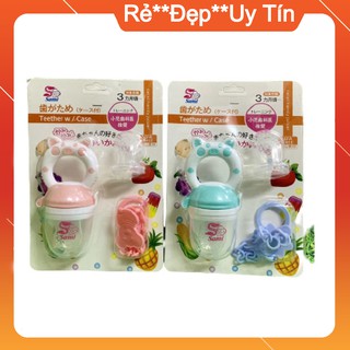 Túi Nhai,túi ăn Dặm Sami Silicone hàn quốc Chống Hóc 3 chi tiết có đây xích Cho Bé Từ 6 Tháng Doli Shop