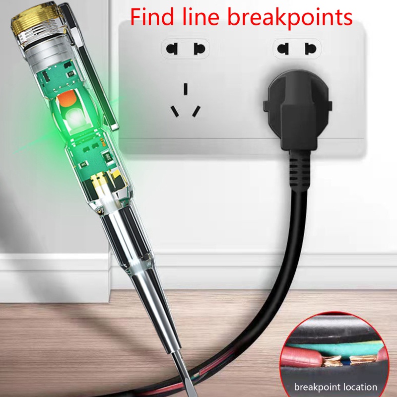 Bút Thử Điện Với Dây Đèn LED Nhiều Màu Sắc 70-250V