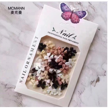 Charm nơ, charm nail đính móng charm nơ mix màu