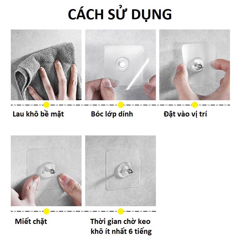 Combo 2 Móc dán tường treo tranh, không cần khoan đục đủ 3 loại: mỏng, vừa, dày