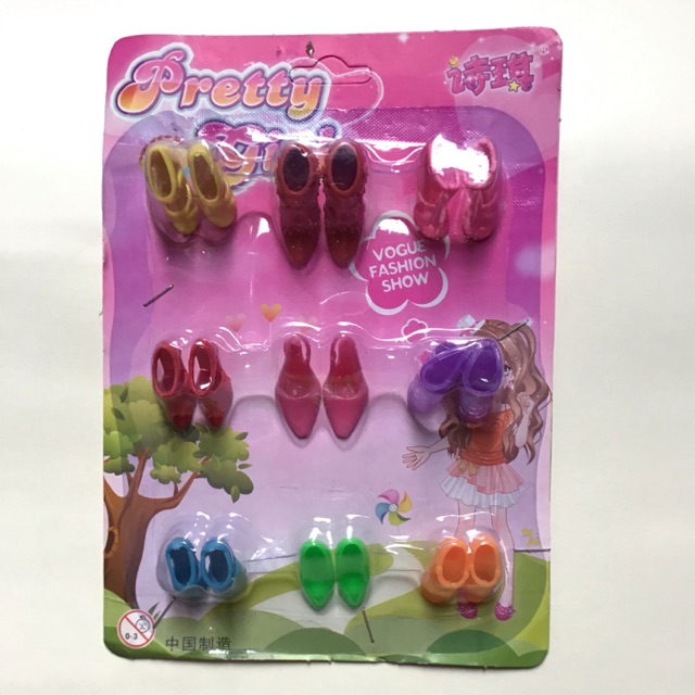 Vỉ giày búp bê loại 9 đôi