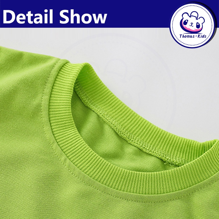 [THOMAS KIDS] Áo Thun Cotton Tay Dài Cổ Tròn Thoáng Khí In Hình Chú Vịt Dễ Thương Thời Trang Cho Bé Gái 3-8 Tuổi